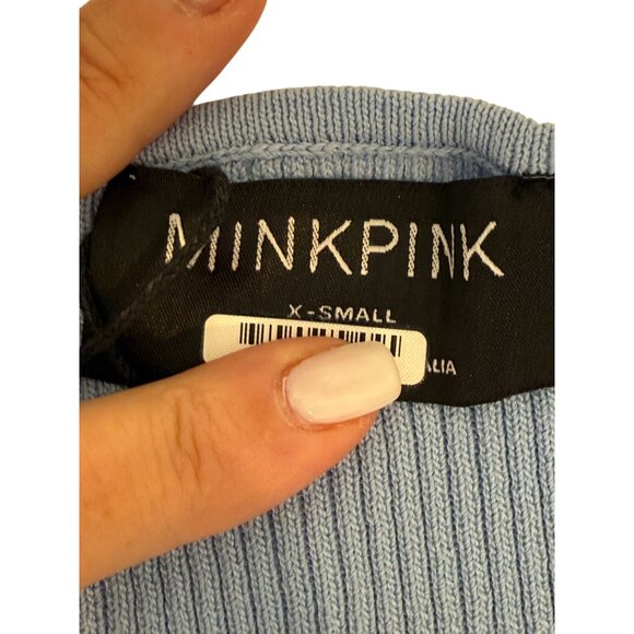 NEW Mink Pink Blue Laura Knit Top NWT - Size XS - Picture 5 of 7